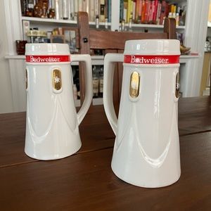 Pair of Vintage 1960’s Budweiser Steins
